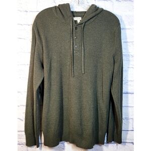 Olive Hooded Knit Sweater for Men